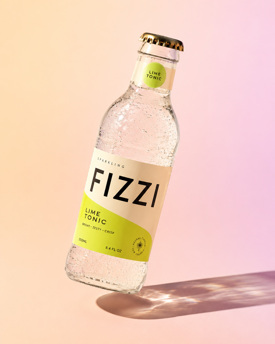 AI bottled drinks photography for Uber Eats — non-alcoholic beverage shots